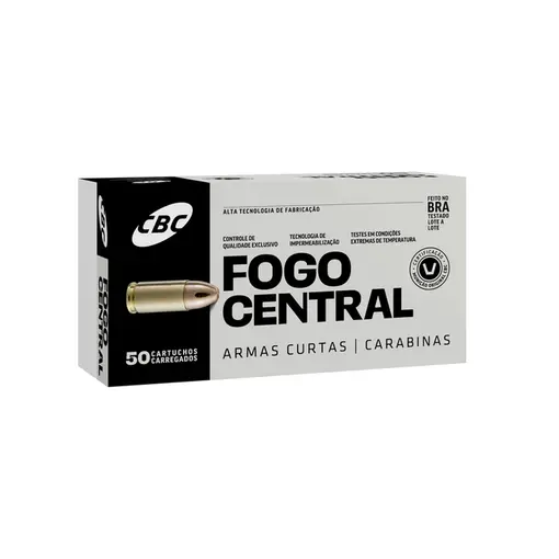 Munição CBC Calibre 9mm Luger ETOG 124gr Treina Caixa 50un