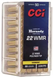 Munição CCI Calibre .22 WRM V-Max 30gr Caixa 50un