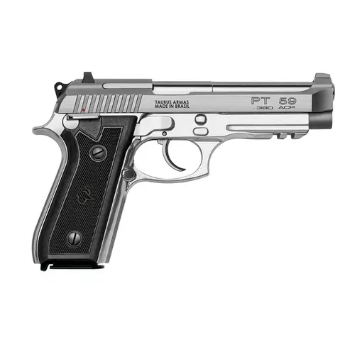 Pistola Taurus PT 59S Calibre .380 Cano 5" Inox Com Zarelho