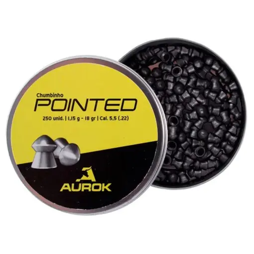 Chumbinho Aurok Pointed 5,5 mm -250 un.
