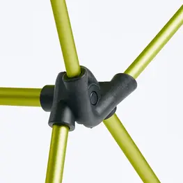 Cadeira Moon Chair Alumínio Atacama com Encosto de Cabeça Ultraleve Verde Limão e Preto - Hawapi