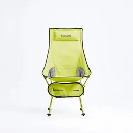 Cadeira Moon Chair Alumínio Atacama com Encosto de Cabeça Ultraleve Verde Limão e Preto - Hawapi