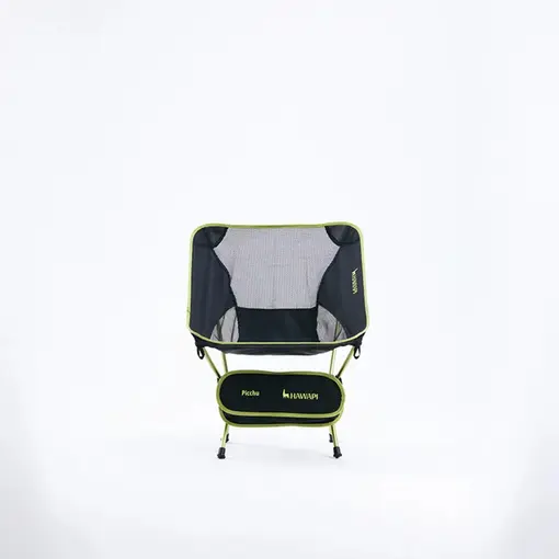 Cadeira Moon Chair Alumínio Picchu Ultraleve Preto e Verde Limão - Hawapi