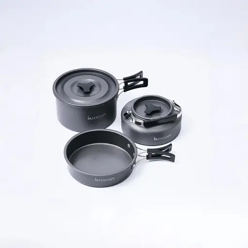 Conjunto De Panelas Hawapi, 2 Pecas + Chaleira, Preto