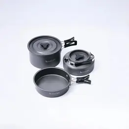 Conjunto De Panelas Hawapi, 2 Pecas + Chaleira, Preto