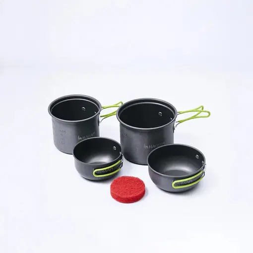 Conjunto De Panelas Hawapi, 4 Pecas, Verde Limão