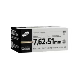 Munição CBC Calibre 7,62×51mm NATO Treina Caixa 50un