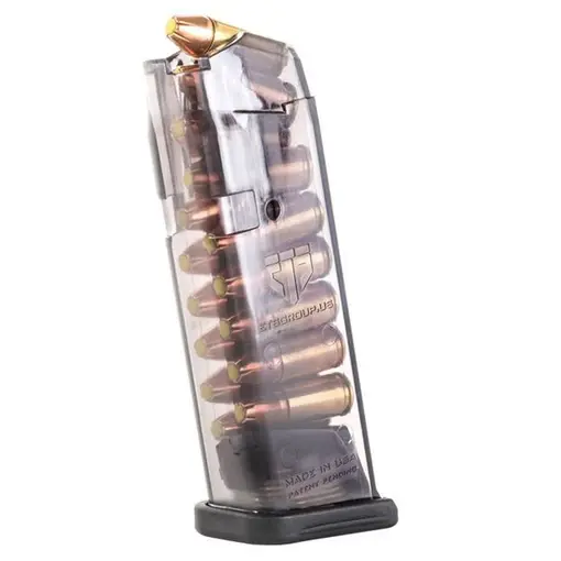 Carregador ETS para Glock  G19 e G26 15 Tiros Transparente Glock 9mm
