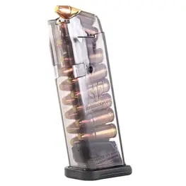 Carregador ETS para Glock  G19 e G26 15 Tiros Transparente Glock 9mm