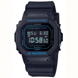 Relógio De Pulso G-Shock Digital Caixa Resina Preta Pulseira Resina Preta DW-5600BBM-1DR