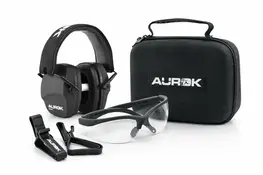 Kit Proteção Completa Aurok – Abafador de Ruído + Óculos de Segurança + Case