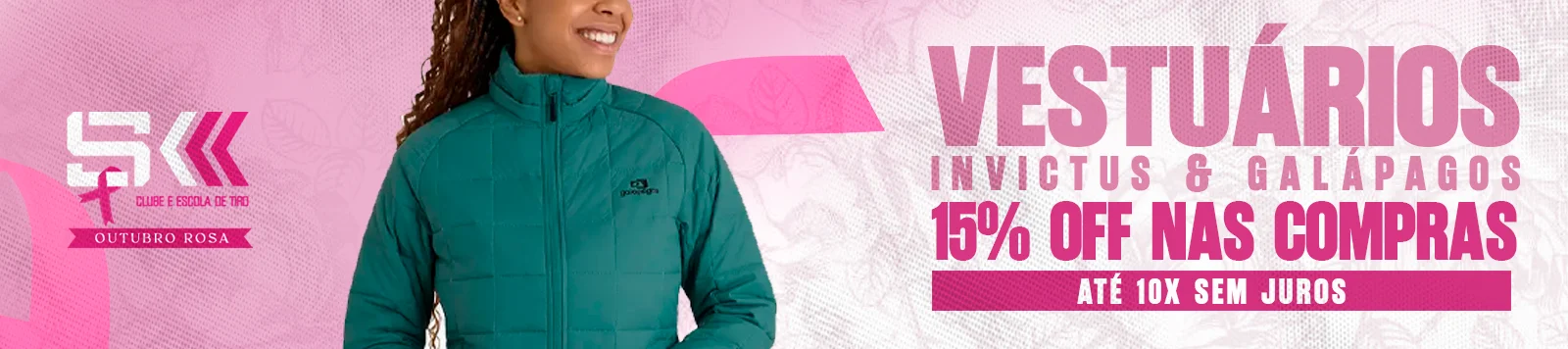 Linha de vestuário Invictus e Galapagos 15% off