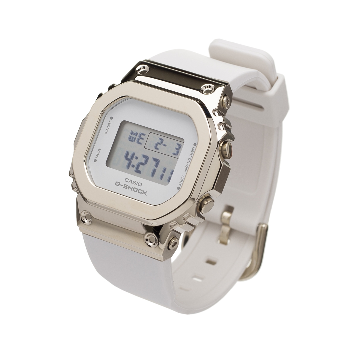 Casio G-Shock GM-S5600G-7ER - Orologio Digitale Uomo In Resina Bianca E Acciaio - 200m Impermeabile - 4