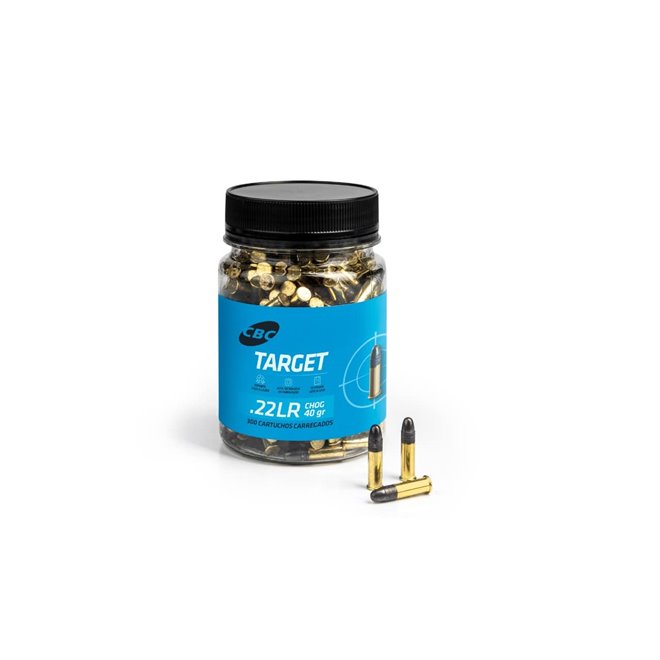 Munição CBC Calibre .22 LR CHOG 40gr Target Pote 300un SK Store Munição CBC Calibre .22 LR CHOG 40gr Target Pote 300un SK Store