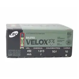 Cartucho CBC 32 GA Câmara 63,5,mm Knock Velox SG1 10g Caixa 30un