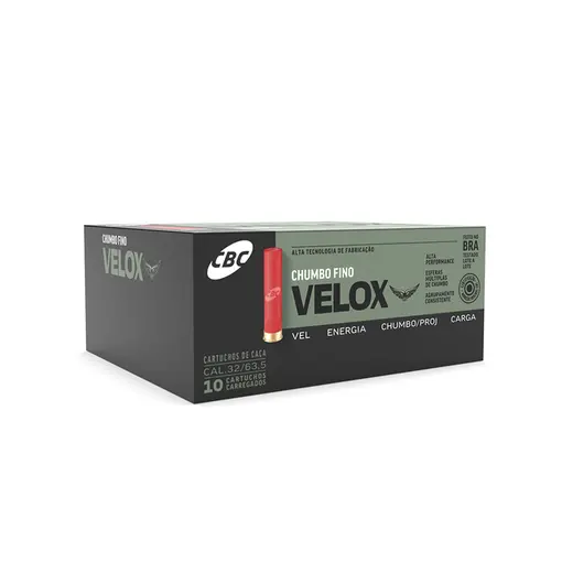 Cartucho CBC 32 GA Câmara 63,5mm Chumbo T 12,5g Caixa 30un