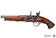 1127/G - REPLICA DECORATIVA NAO FUNCIONAL DE PISTOLA DE PEDERNEIRA (PARA CANHOTOS), FRANÇA, SÉCULO XVIII., SEM MECANISMO INTERNO, FABRICADA EM MADEIRA E ZAMAC