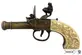 237/L - REPLICA DECORATIVA NAO FUNCIONAL DE PiSTOLA INGLESA FABRICADA POR BUNNEY, SÉC XVIII SEM MECANISMO INTERNO