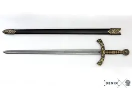4163/N - REPLICA DECORATIVA NAO FUNCIONAL DE ESPADA DE CAVALEIRO TEMPLÁRIO, sÉCULO XII