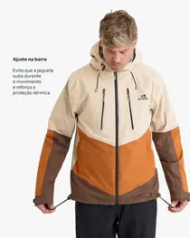 Jaqueta Impermeável Galapagos Darwin Evolution 2.0 Masc Caqui e Ocre