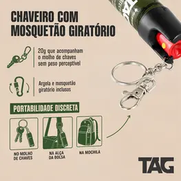 Mini Spray de Defesa Pessoal TAG Protect-X