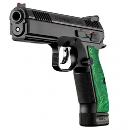 Pistola Ceska Zbrojovka CZ Shadow 2 Calibre .380 Auto Cano 4,7" 18 Tiros Oxidada Com Tala Verde